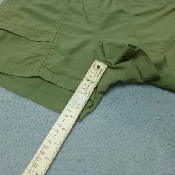 The North Face Shorts Womens Large Green Belted Hiking Outdoor Pockets - Picture 11 of 12